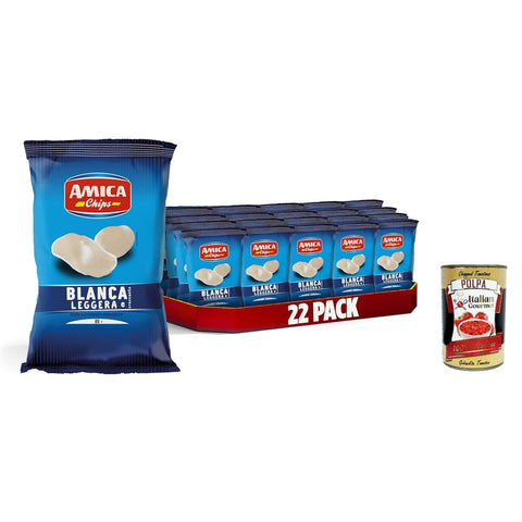 Amica Chips Patatine Blanca Pellet, Leicht und knusprig 22x80g Original italienisch Snack