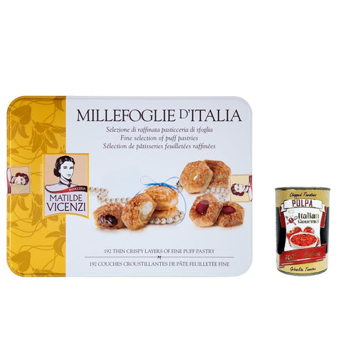 Matilde Vicenzi - Millefoglie di Matilde Auswahl des raffinierten Gebäcks aus Blätterteig Bissen und gemischten Donuts in einer eleganten Geschenkbox 375 g