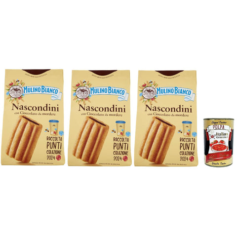 Mulino Bianco Nascondini Shortbread Kekse mit Schokolade zum Anbeißen biscuits cookies 3x330g Original italienisch