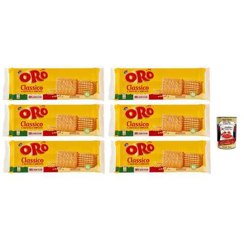 ORO Saiwa Biscotti Classici, Italienische klassische Kekse zum Frühstück, 100% italienischer Weizen, 6x 500 g italienisch Original