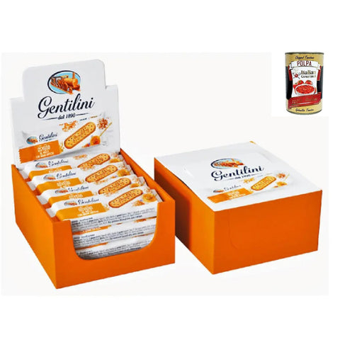 Gentilini Osvego al miele con grani antichi Honigkekse mit Urgetreide Box 12x27 g 12x27 g italienisch Original Pastasauce + kostenlos polpa 400 g