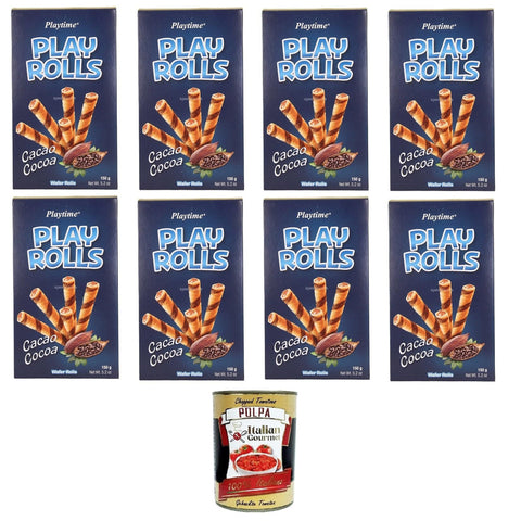 Playtime- PlayRolls Kakaogeschmack 8x150 g italienisch Original Pastasauce + kostenlos polpa 400 g