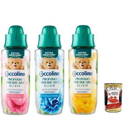 Coccolino Testpaket Profumo per Bucato Elixir Flüssiges Parfüm für die Wäsche Flüssiges Wäsche Deodorant 3 x 342 ml italienisch Original