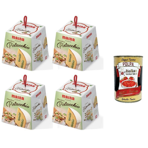 Maina Panettone Pistacchio Traditionelles Weihnachtsdessert Weihnachts Kuchen mit Pistaziencreme 4x750g italienisch Original