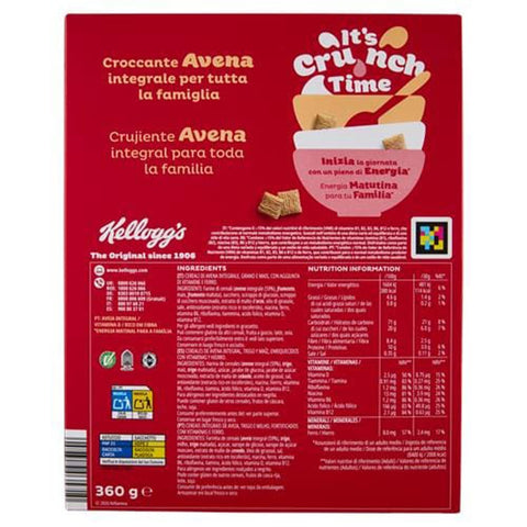 Kellogg Company Kaltes Müsli 10x Kellogg's Oaties Avena Croccante Knusprige Haferflocken 360 g 5059319035710