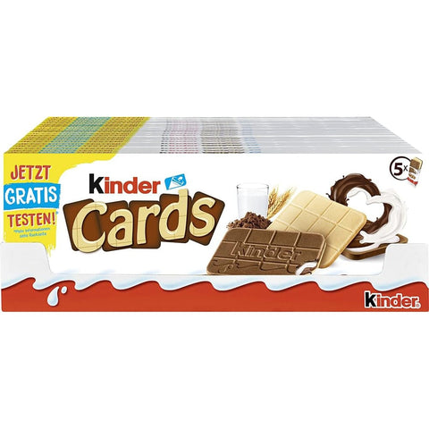 Kinder Kekse Kinder Cards - 20 Einzelpackungen mit je 10 knusprigen Waffeln cremiger Milch- und Kakaofüllung und Kekswaffel mit kinder-Schokolade-Geschmack italienisch 8000500269183