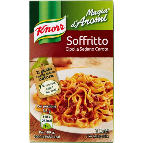 Knorr Brühe & Fond Knorr Magia d'Aromi Soffritto brodo Steinpilze Suppenwürfel Brühe 8 x 11g (Karotte-Sellerie-Zwiebel) 3x Original italienisch 8001080031467