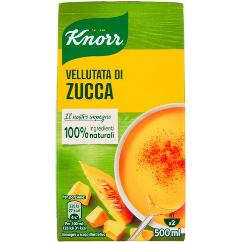 Knorr Vellutata Di Zucca Kürbiscreme Delikater Geschmack 3x 500 ml Original italienisch