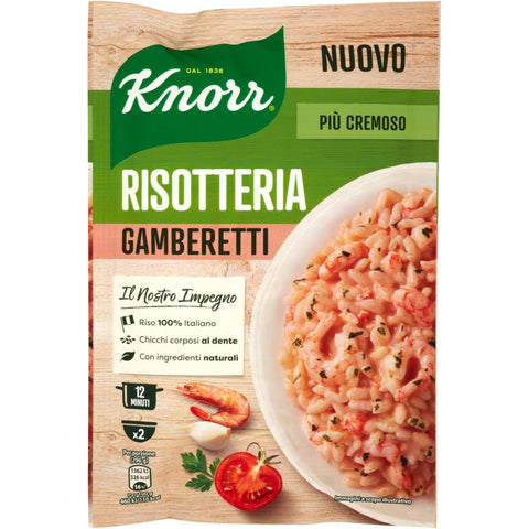 Knorr Risotto Gamberetti Reis Garnelen 100% Fertiggerichte 12x 175g Original italienisch
