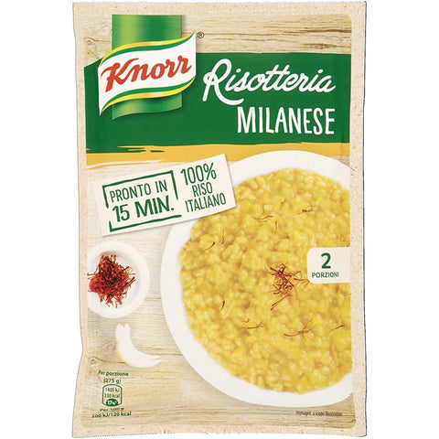 Knorr Reisgerichte Knorr Risotto alla Milanese Reis Safran 175g 100% italienisch Fertiggerichte 3x Original italienisch 8001080003815