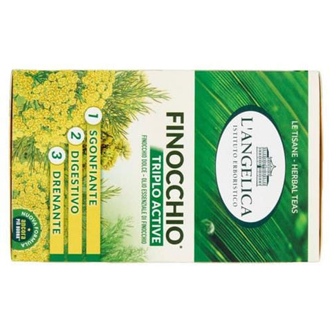 L'angelica Kräutertee 5x L' Angelica Le Tisane Finocchio Triplo Active Fencheltee zur Linderung von Blähungen und zur Förderung der Verdauung 18 Filtri 36 g