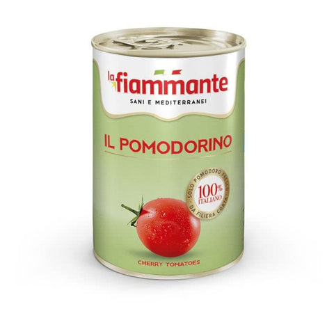 LA FIAMMANTE il pomodorino Pomodorini Kirschtomaten Tomaten sauce aus Italien dose 400g 24x Original italienisch