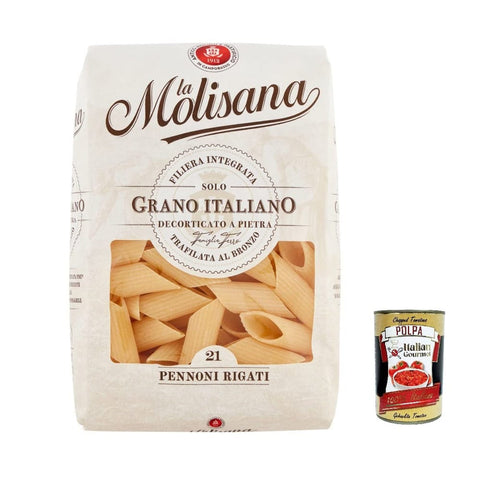 La Molisana Nudeln & Pasta La Molisana Pennoni Rigati N. 21 Pasta Lenta Lavorazione Teigwaren aus Hartweizengrieß Bronze Zeichnung 10x 500g italienisch Original 8004690052143