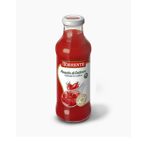 La Torrente Gemüse La Torrente Passata di Datterini coltivati in collina Tomaten Kirschtomaten in den Hügeln gewachsen Tomatensauce aus 6x 435g italienisch Original 8000282002053