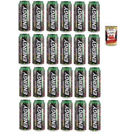 Lemonosoda Green Energy Drinks Lemonosoda Green blast Bevanda energetica con guaranà Alkoholfreier Energydrink mit Guarana 24x50 cl italienisch Original Pastasauce + kostenlos polpa 400 g 8032804040014