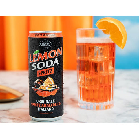 Lemonsoda Energy Drinks Lemonsoda Spritz Kohlensäurehaltiges Erfrischungsgetränk mit Orangensaft, 48 x 33 cl