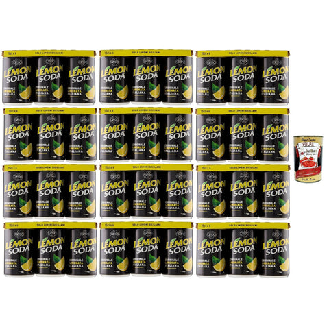 Lemonsoda mini, Lemonsoda Dosen, italienisch trinken, lemonade soft drink, aus italienischen Zitronen, 72x 150 ml mit Fruchtfleisch Original