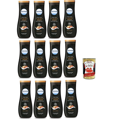 Leocrema Cremes Leocrema Crema Corpo Arganöl Reichhaltig und samtig feuchtigkeitsspendende Körpercreme body cream 12x 400ml italienisch Original 8008970037608