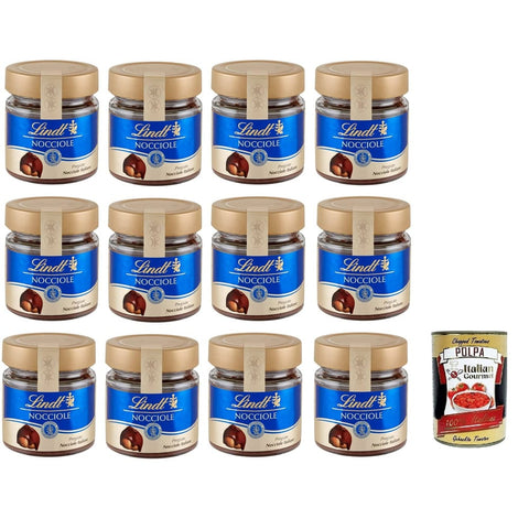 Lindt Schokoladenaufstrich Lindt Streichfähige Creme Streichcreme mit Haselnüssen Glas Feine Italienische Haselnüsse 200 g 12x italienisch Original Schokoladenaufstrich 8003340005089