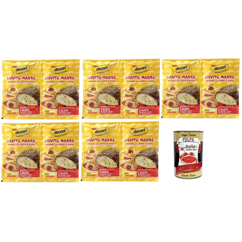 Lo Conte Gebäck Lo Conte Decori', Lievito Madre, Mutterhefe hefe Pizza, Brot, Croissant Mischung kuchen 5x80 g (2 Beutel 40 g) italienisch Original Gebäck + kostenlos polpa 400 g 8032804040014