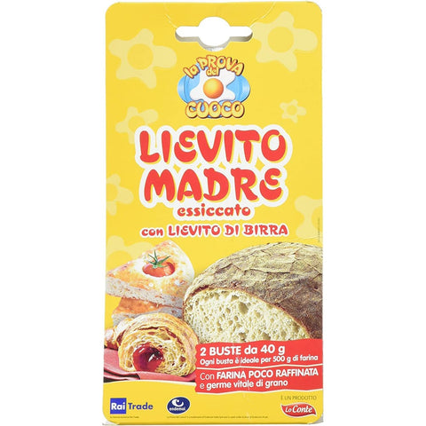 Lo conte Kuchen Lo conte Lievito Madre hefe Pizza, Brot, Croissa Mischung kuchen 2 Beutel 40 g 6x Original italienisch 8009355009289
