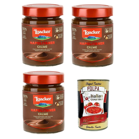 Loacker Aufstriche & Dips Loacker Crema spalmabile Napolitaner Streichcreme 3x290 g italienisch Original Pastasauce + kostenlos polpa 400 g 8000380208371