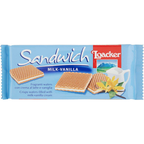 Loacker Sandwich Milk Vanilla duftende Waffeln mit Milchcreme und Vanille 3x 75 g Original italienisch