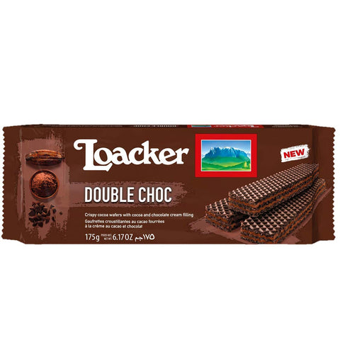 Loacker Wafer Double Choc cookies Waffeln mit Schokolade und Kakaocreme 6x175g Original italienisch Kekse