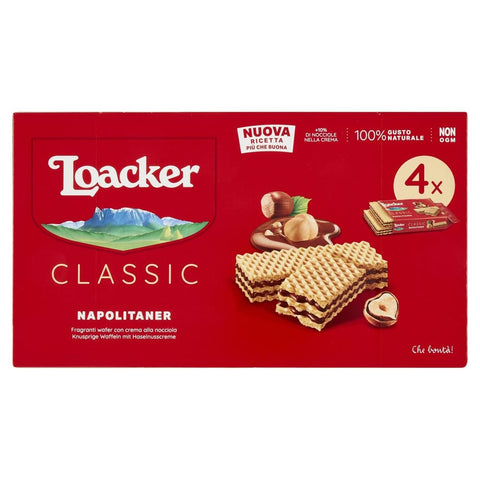 Loacker Kekse Loacker Classic Würfel Haselnuss schoko reigel kekse Waffeln Napolitaner Multipack (4x 45g) 3x Original italienisch 8000380882021