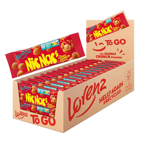 Lorenz Snack World Erdnüsse Lorenz Snack World NicNac's Riegel, 24er Pack (24 x 40 g) Original italienisch 4018077079887