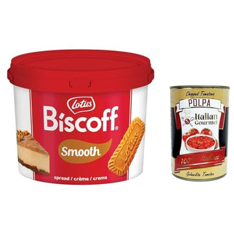 Lotus Koch- & Backzutaten Lotus Biscoff Streichfähige Creme ohne künstliche Farb-, Geschmacks- und Konservierungsstoffe. 3kg Original italienisch inkl. Italian Gourmet Polpa 400g 5410126126891