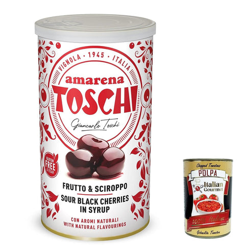 Lucgel Toschi Amarena, Premium Qualität aus Italien, authentisches italienisches Kirschen Topping, 400 g italienisch Original