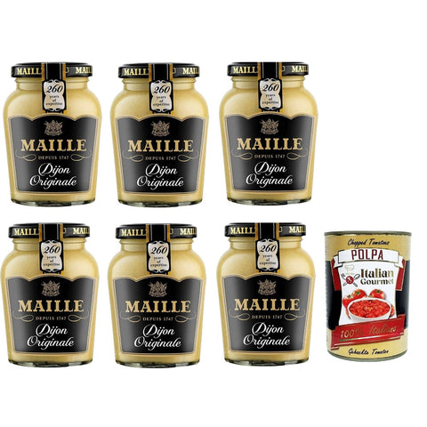 MAILLE Senf MAILLE Dijon-Senf Originale, 6er Pack (6 x 215 g) italienisch 43646201288