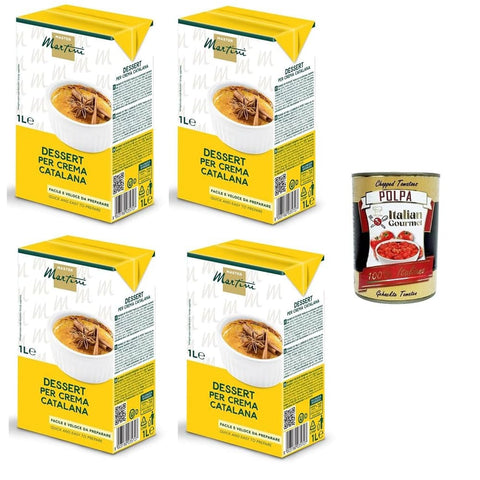 Master Martini- Koch- & Backzutaten Master Martini- Master Martini- Dessert per Crema Catalana Dessertbasis für Crema Catalana 4x1 lt italienisch Original Pastasauce + kostenlos Polpa 400 g 8032804040014