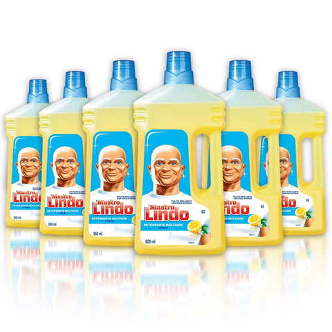 Mastro Lindo Bodenreinigung Mastro Lindo Waschmittel für Böden Zitrone, Maxi Format, 6 Stück à 950 ml, 5,7 l Bodenreinigung italienisch Original 8001090860880