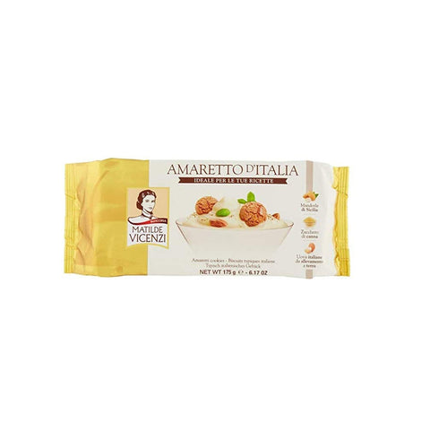 Matilde Vicenzi Amaretto d'Italia mit Mandeln Kekse snack bittersüßer Geschmack Italienisches Gebäck 175 g italienisch Original