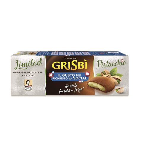 Matilde Vicenzi Kekse Matilde Vicenzi Grisbi Biscotti Pistacchio kekse mit pistaziencreme füllung biscuits cookies 100% Italienische Kekse 150g 12x Original italienisch 8000350007010