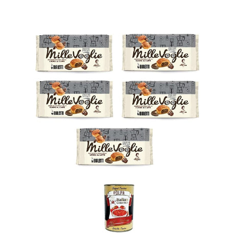 Matilde Vicenzi Krokant Matilde Vicenzi Millevoglie Caffè Bialetti Blätterteig Häppchen mit Kaffeefüllung Herz 5x100gr italienisch Original
