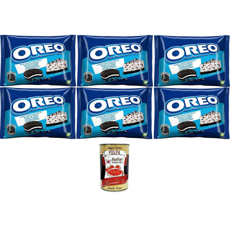 Milka Oreo Krümel, zerbröckelte Oreo Originalkekse ohne Sahne, perfekte Zutat für Ihre Rezepte, 6x400 g italienisch Original