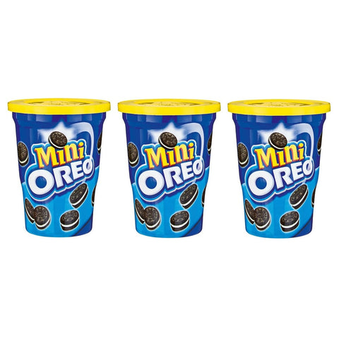 Milka Kekse Milka MINI OREO Biscotti al cacao ripieni di crema alla vaniglia Kekse Kakaokekse gefüllt mit Vanillecreme Cup 115 g 3x italienisch Original 5000396020687