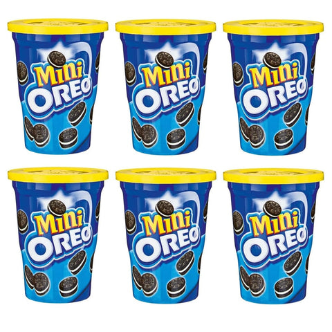 Milka Kekse Milka MINI OREO Biscotti al cacao ripieni di crema alla vaniglia Kekse Kakaokekse gefüllt mit Vanillecreme Cup 115 g 6x italienisch Original 5000396020687