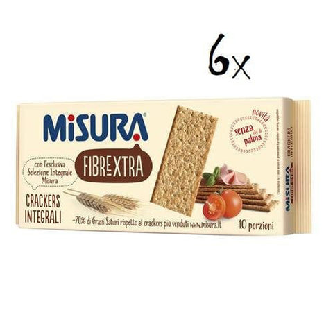 Misura Fibrextra integrali 10x Crackers Vollkorn Cracker Salati gesalzen 400g 6x Original italienisch