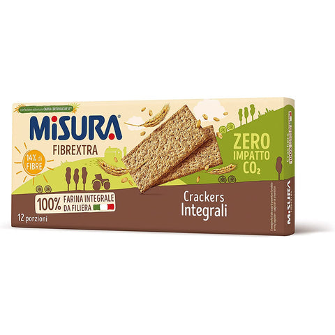 Misura Fibrextra Vollkorn-Cracker (Packung mit 6) 385 G italienisch Original