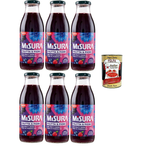 Misura Fruchtsäfte Misura Frutti & Fiori Fruchtsäfte Rote Früchte und Kornblumenblüten 6x500ml Original italienisch inkl. Italian Gourmet Polpa 400g 8032804040014