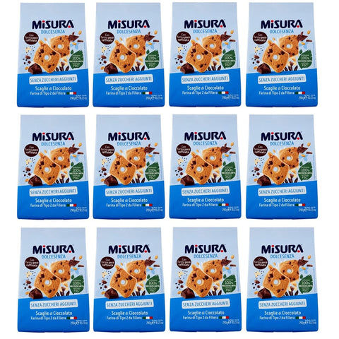 Misura Kekse Misura Dolcesenza Biscotti con Scaglie di Cioccolato Kekse mit Schokoladenstückchen Ohne Zuckerzusatz Packung mit 290g 12x Original italienisch inkl. Italian Gourmet Polpa di Pomodoro 400g Dose