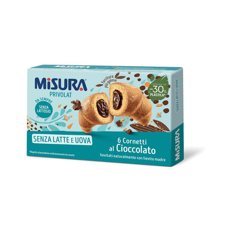 Misura Privolat Cornetti al Cioccolato Senza Latte e Uova Croissants mit Schokoladenfüllung ohne Milch und Ei 290g Original italienisch