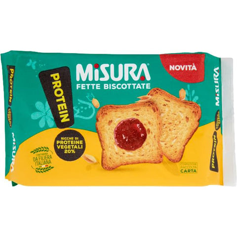 Misura Zwieback Misura Protein-Zwieback abmessen | Reich an Ballaststoffen und pflanzlichen Proteinen 3x 320gr Original italienisch inkl. Italian Gourmet Polpa 400g 8032804040014