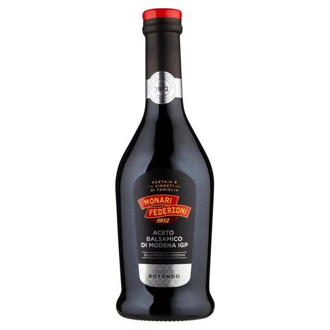 Monari Federzoni Essig Monari Federzoni Aceto Balsamico di Modena I.G.P.Gusto Rotondo,Balsamico-Essig aus Modena I.G.P.,500ml Glasflasche Original italienisch BESCHÄDIGTES ETIKETT 8001280026102