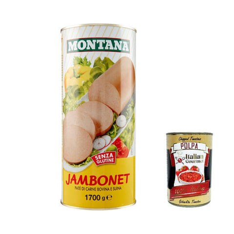 Montana Jambonet Pate Rind und Schweine patè di carne bovina e suina 1,7 Kg Brot & Backwaren italienisch Original