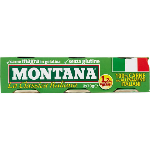 montana carne classica Rindfleisch in Aspik 100% Fleisch 9x70g Original italienisch Feinkost